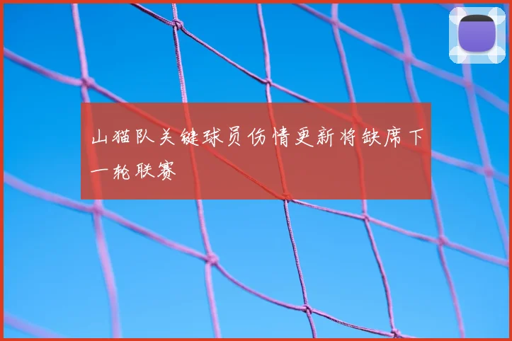 山猫队关键球员伤情更新将缺席下一轮联赛